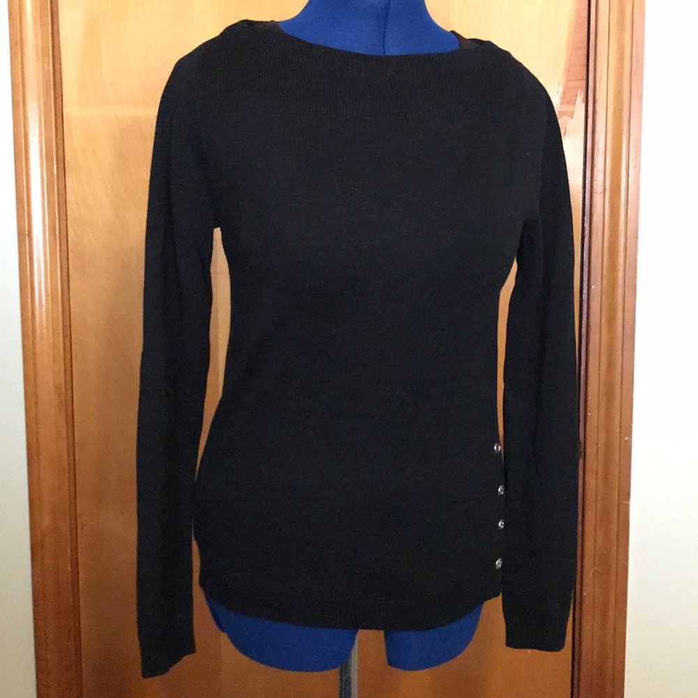 Black boatneck sweater